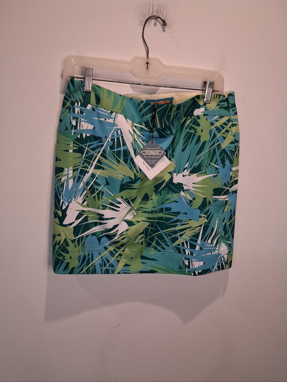 New Loudmouth Size 8 Splatterific Golf Blue/green Skort